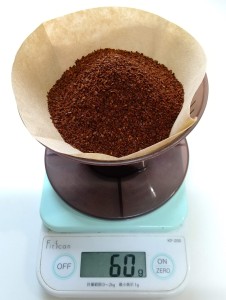 急冷式のコーヒー粉の使用量