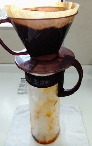 急冷式のアイスコーヒー（蒸らす）